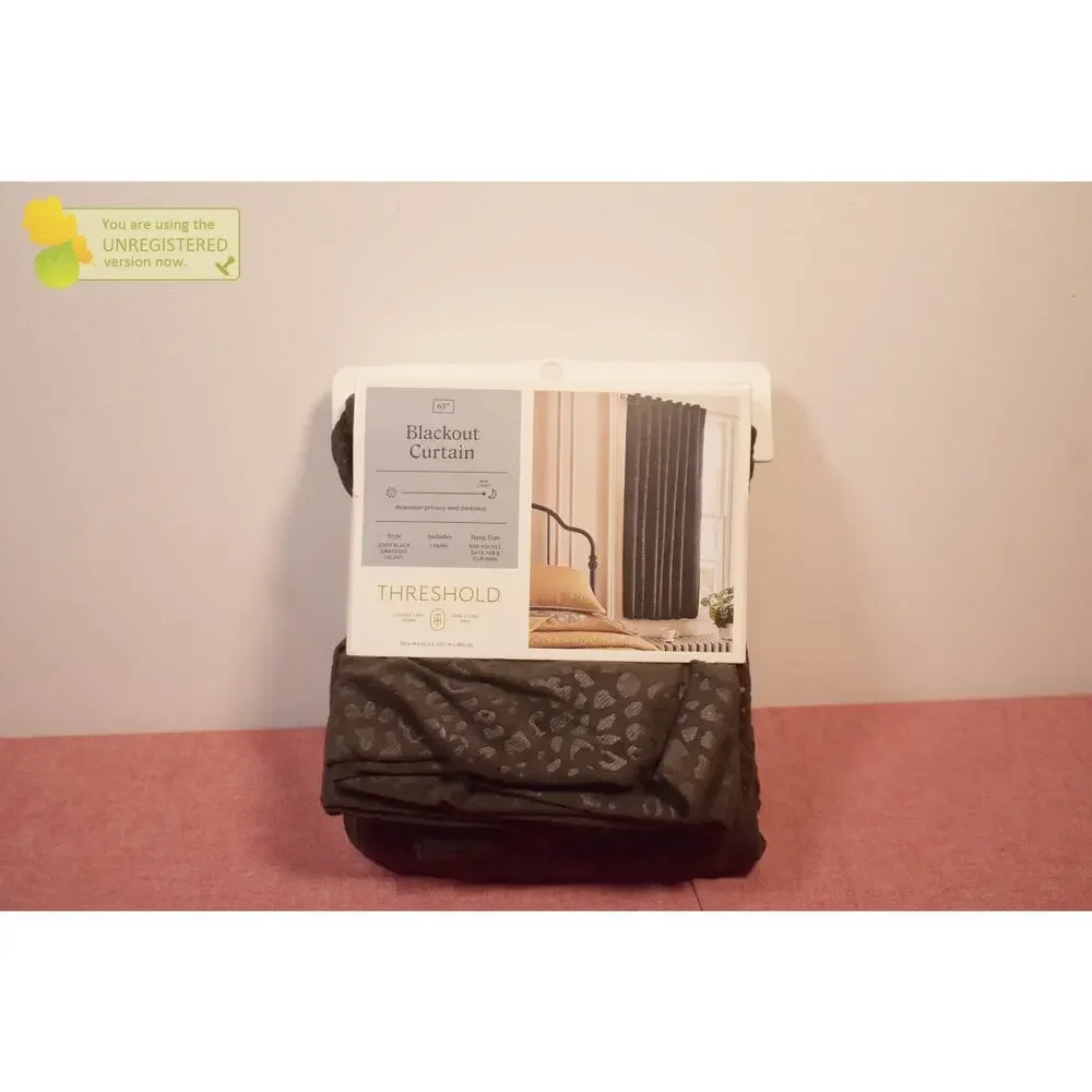 Threshold Blackout Embossed Velvet Rod Pocket 50x63